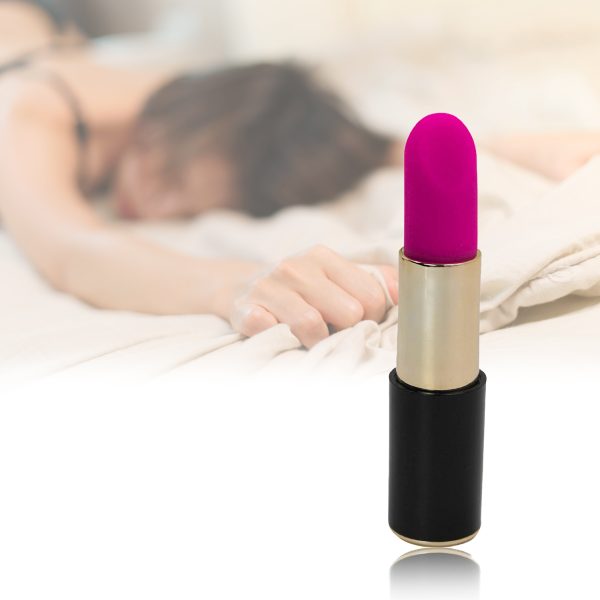 Mini Vibrador Batom Massageador USB Recarregavel Silencioso Cor:Rosa