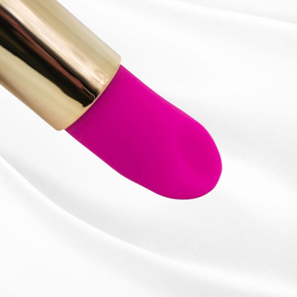 Mini Vibrador Batom Massageador USB Recarregavel Silencioso Cor:Rosa - Imagem 7
