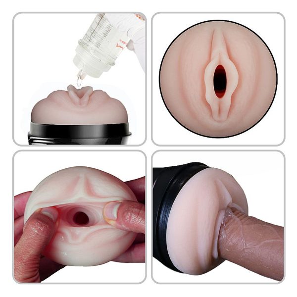 Masturbador Masculino Vagina Cyberskin Vibrador Formato Lanterna - Imagem 4