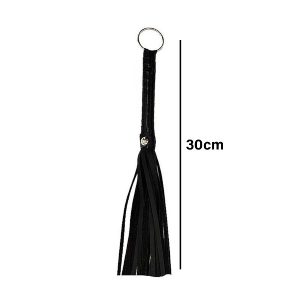Chicote Chibata Erótico De Luxo Bondage BDSM 30cm Cor:Preto