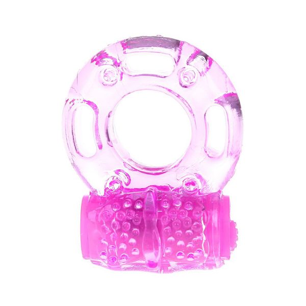 Anel Peniano com Vibrador Borboleta Super Flexível - Roxo - Imagem 2